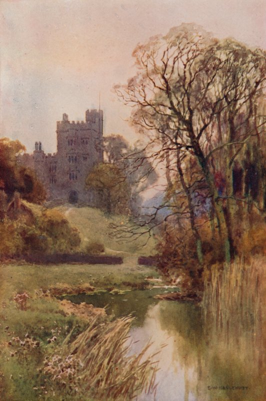 Haddon Hall (kolor lito) autorstwa Ernest William Haslehust