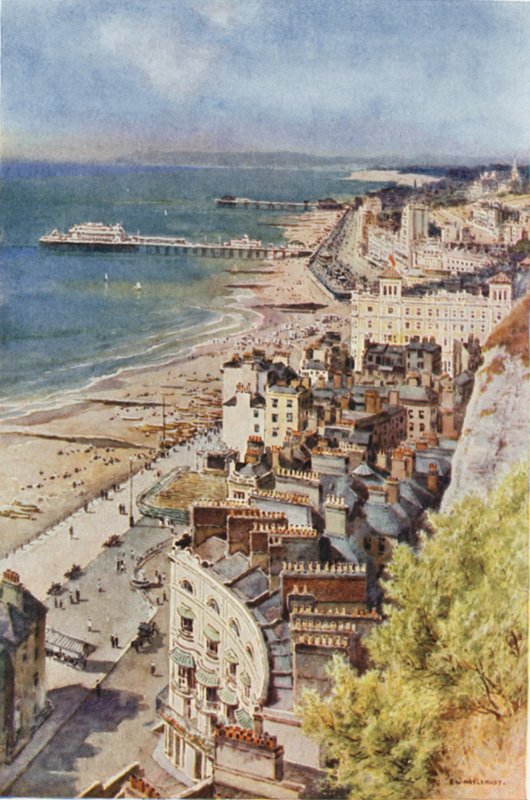 Hastings i św. Leonardy z Zamku (kolor lito) autorstwa Ernest William Haslehust
