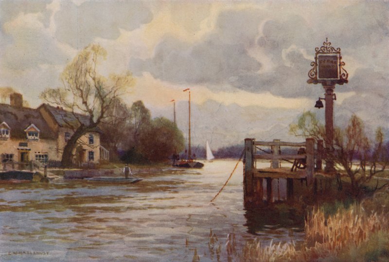 Horning Ferry (kolor lito) autorstwa Ernest William Haslehust