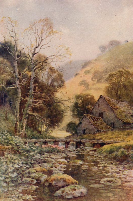 Lathkil Dale (kolor lito) autorstwa Ernest William Haslehust