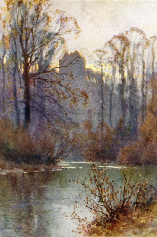 Newark Tower (kolor lito) autorstwa Ernest William Haslehust