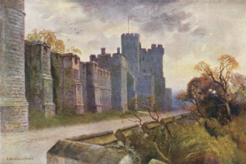 Taras Północny i Wieża Winchester (kolor lito) autorstwa Ernest William Haslehust