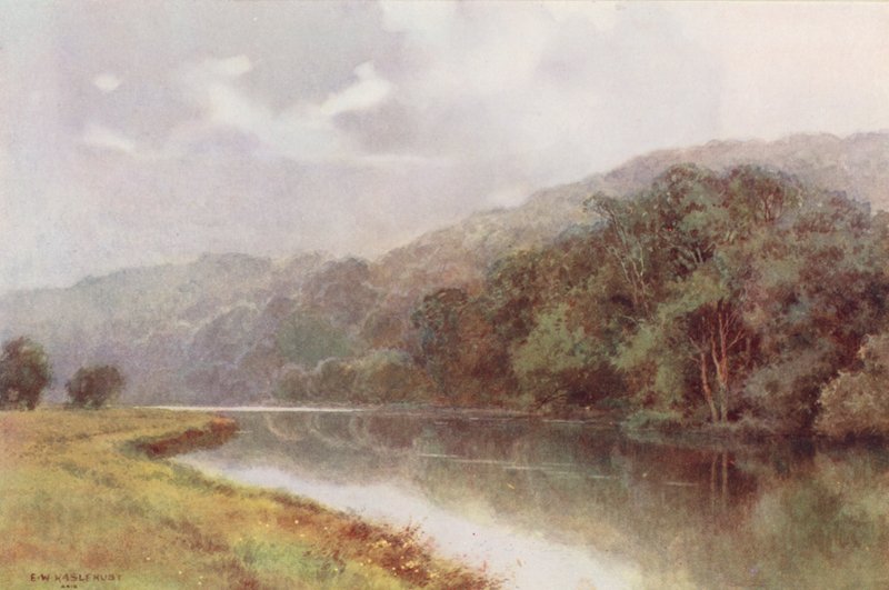 Tamiza: Cliveden Woods (kolorowa litografia) autorstwa Ernest William Haslehust
