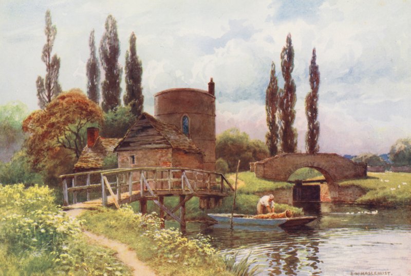 Tamiza: Inglesham Round House (litografia kolorowa) autorstwa Ernest William Haslehust