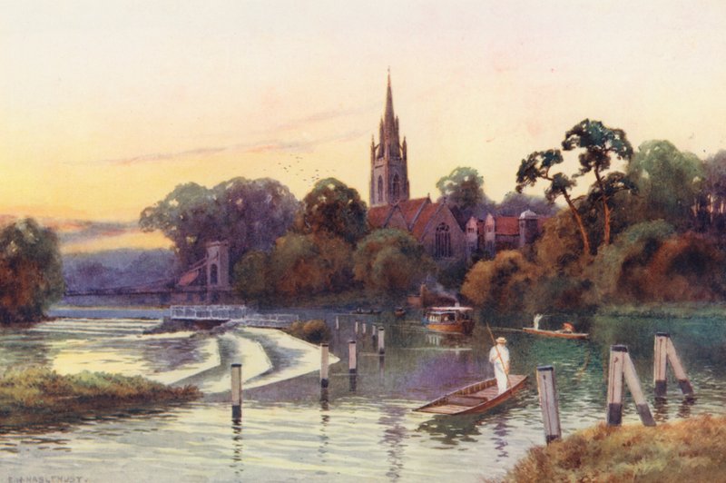 Tamiza: Marlow (kolorowa litografia) autorstwa Ernest William Haslehust