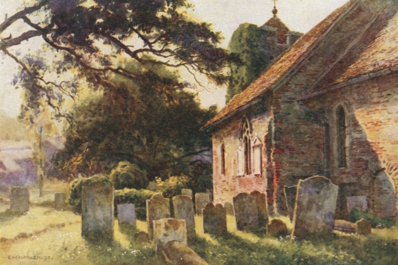 Kościół św. Marcina (kolor lito) autorstwa Ernest William Haslehust