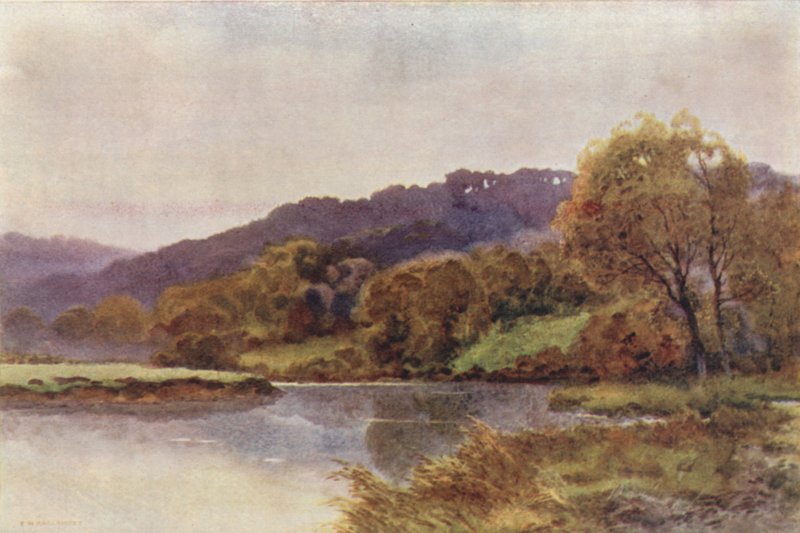 Streatley Hills (kolor lito) autorstwa Ernest William Haslehust
