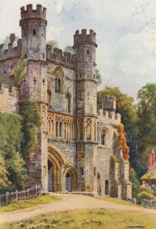 The Gateway, Battle Abbey (kolor lito) autorstwa Ernest William Haslehust