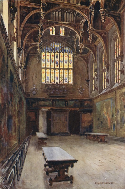 Wielka Sala (kolor lito) autorstwa Ernest William Haslehust