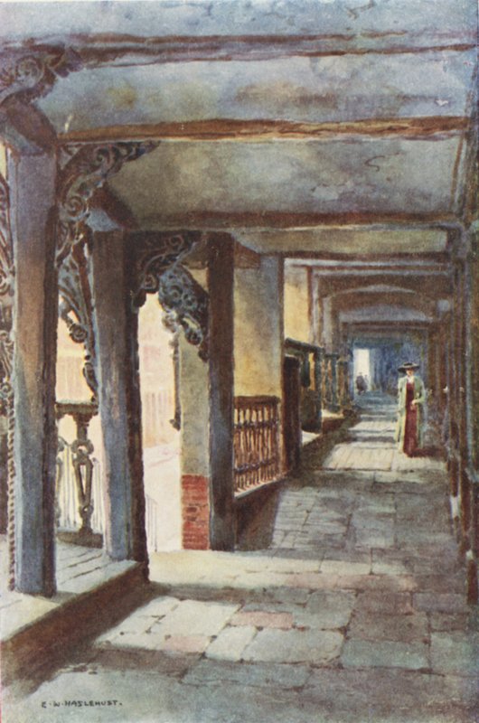 The Rows, Watergate Street (kolor lito) autorstwa Ernest William Haslehust