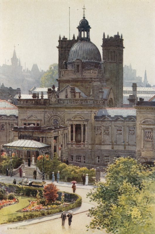 Łaźnie Królewskie, Harrogate (kolor lito) autorstwa Ernest William Haslehust