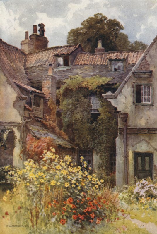 Thorp Prebendal House, Ripon (kolor lito) autorstwa Ernest William Haslehust