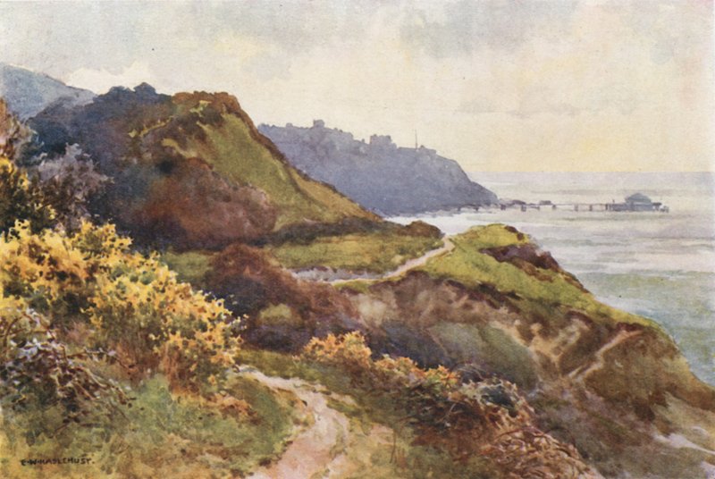 Ventnor ze Steephill Walk (kolor lito) autorstwa Ernest William Haslehust