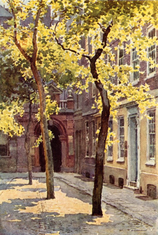Miejsce w szafie, Blackfriars (kolor lito) autorstwa Ernest William Haslehust