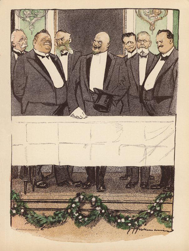 Ilustracja dla Berliner Balle von Rideamus (kolorowa litografia) autorstwa Ernst (after) Heilemann
