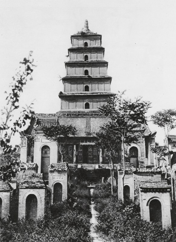 Sianfu, Ta yen ta, Shensi, Wielka Pagoda Dzikiej Gęsi (zdjęcie czarno-białe) autorstwa Ernst Boerschmann