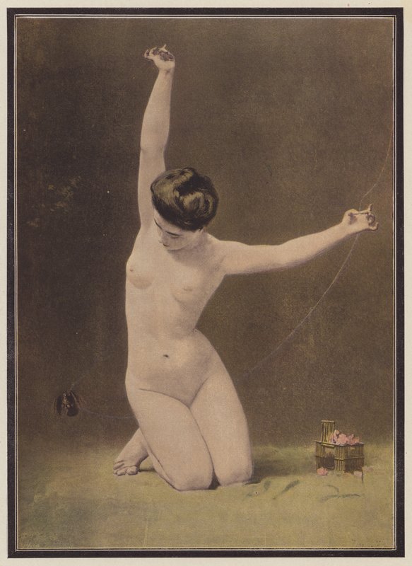 Kobieta i ptak (kolor lito) autorstwa Ernst Philippe Zacharie
