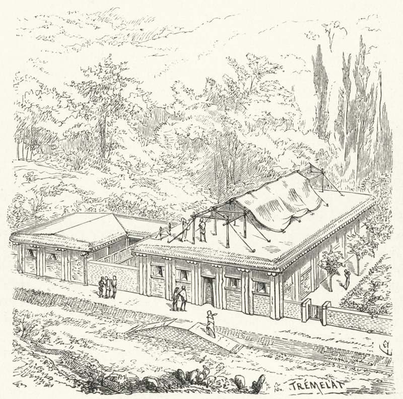 Starożytne domy asyryjskie autorstwa Eugene Emmanuel after Viollet le Duc
