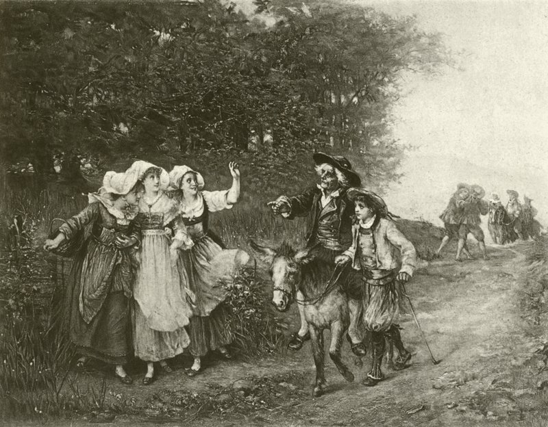 Miller, jego syn i sztuka (grawiura) autorstwa Eugene Joseph Lejeune