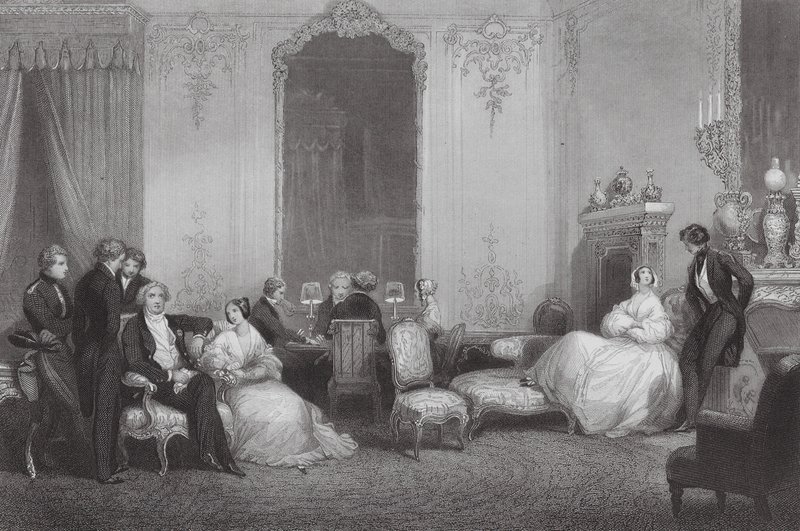 Paryska rodzina (rycina) autorstwa Eugene Louis (after) Lami