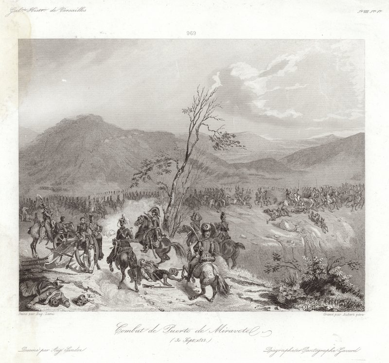 Walka z Puerto de Miravete autorstwa Eugene Louis Lami