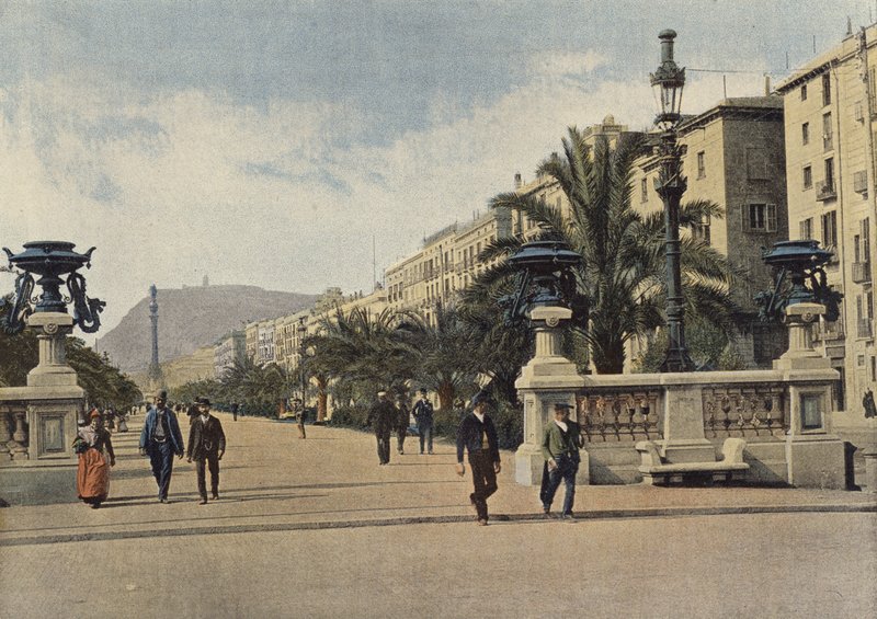 Barcelona, ​​Paseo De Colon autorstwa European Photographer