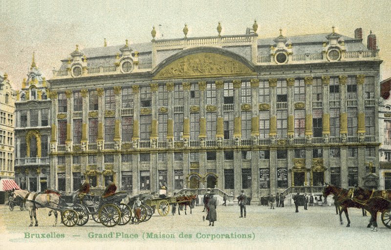 Bruksela, Grand Place, House of Corporations autorstwa European Photographer