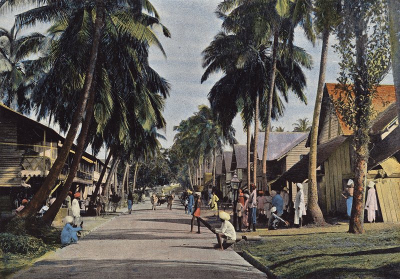 Wyspy Andamańskie, Ulica Bazarowa w Port Blair autorstwa European Photographer