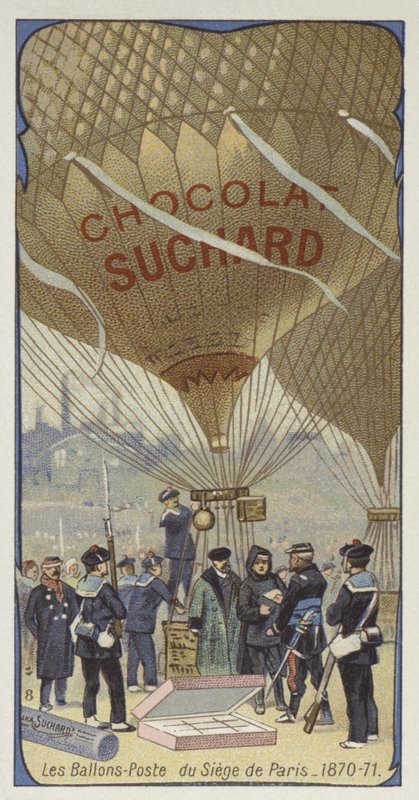 Balon pocztowy podczas oblężenia Paryża, wojna francusko-pruska, 1870-1871 autorstwa European School
