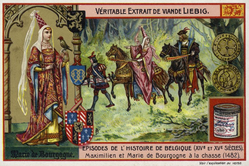 Maria Burgundzka i jej mąż, arcyksiążę Maksymilian austriacki, polowanie, 1482 autorstwa European School