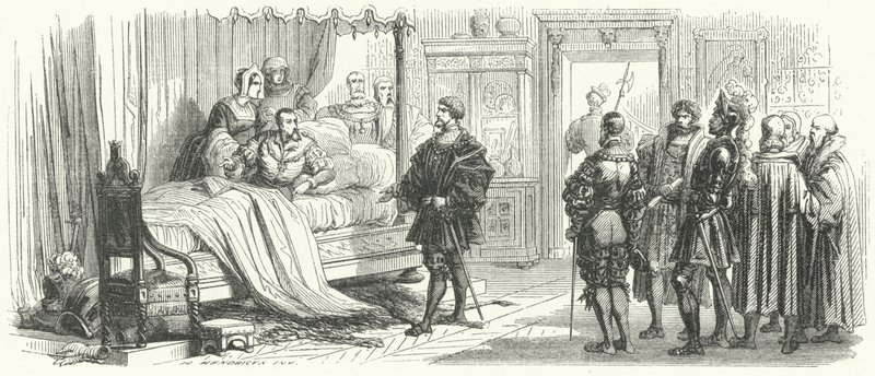 Spotkanie cesarza Karola V i jego więźnia, króla Francji Franciszka I, w Madrycie, 1525 autorstwa European School