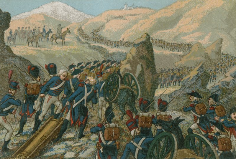 Armia Napoleona przekracza Wielką Przełęcz św Bernarda do Włoch, maj 1800 autorstwa European School