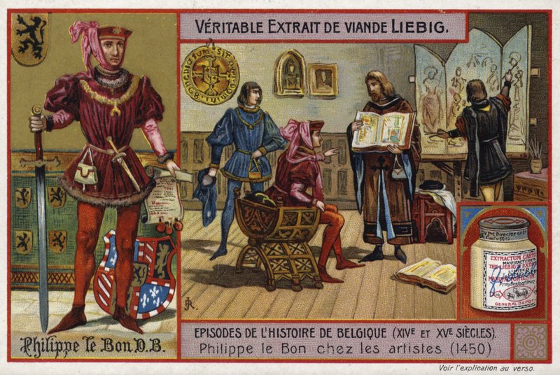 Filip Dobry, książę Burgundii, spotkanie z artystami, 1450 autorstwa European School