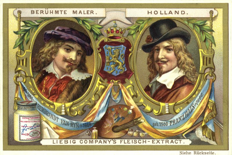 Rembrandt van Rijn i Frans Hals, holenderscy artyści autorstwa European School