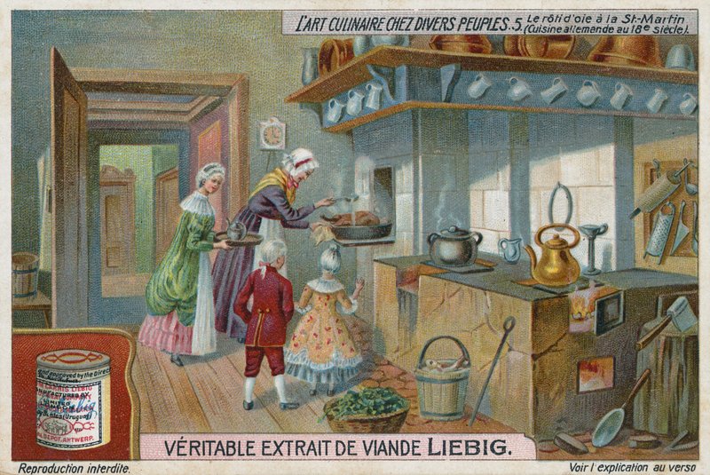 Pieczenie gęsi w dzień św. Marcina, Niemcy, XVIII wiek autorstwa European School
