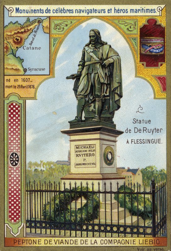 Statua Michiela de Ruytera, admirała holenderskiego, Flushing, Holandia autorstwa European School