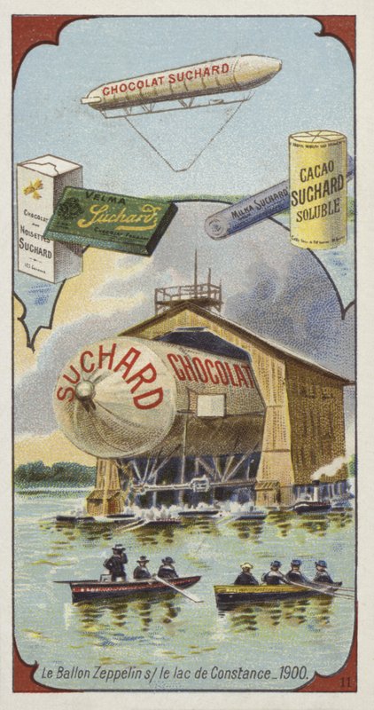 Sterowiec Zeppelin nad Jeziorem Bodeńskim, 1900 autorstwa European School