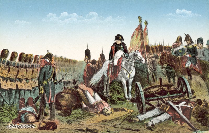 Waterloo 1815, połowa batalionu po lewej, ogień! autorstwa European School