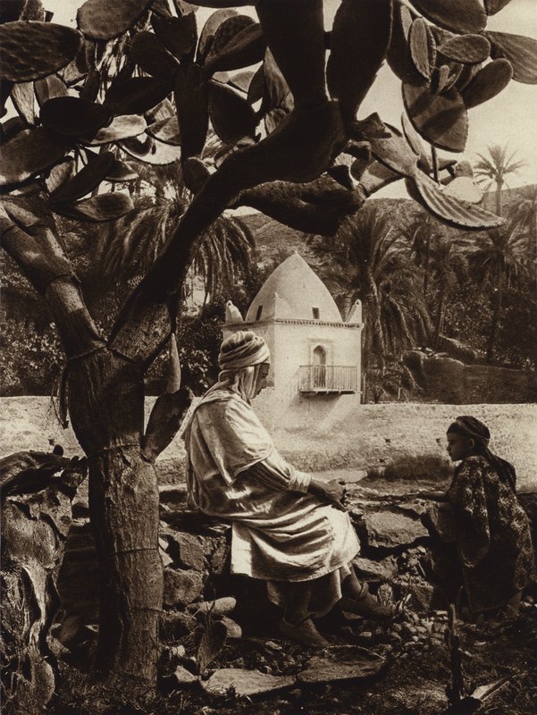 Oaza Bou-Saada, grób Świętego (zdjęcie czarno-białe) autorstwa European Photographer