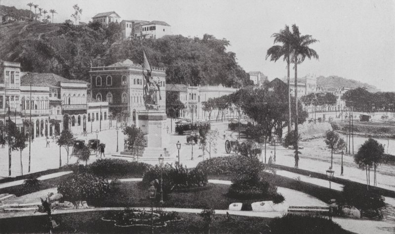 Brazylia: Praca Cabral, Rio (zdjęcie czarno-białe) autorstwa European Photographer