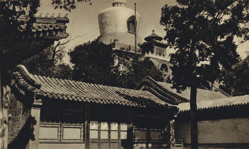 Chiny, Pekin, Pagoda Butelkowa (zdjęcie czarno-białe) autorstwa European Photographer
