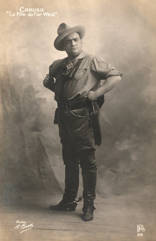 Enrico Caruso w Puccini s La Fanciulla Del West (zdjęcie b / w) autorstwa European Photographer