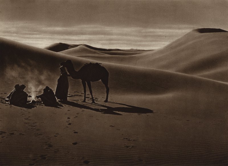 Wieczór na pustyni (zdjęcie czarno-białe) autorstwa European Photographer