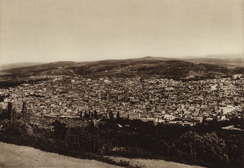 Fez, widok ogólny (zdjęcie czarno-białe) autorstwa European Photographer