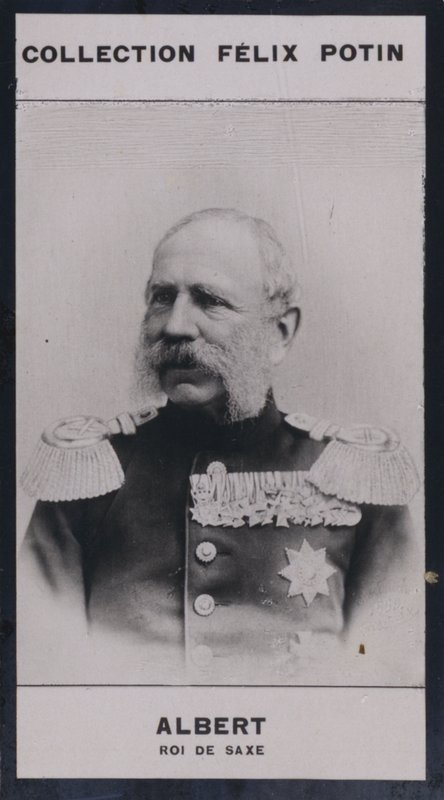 Fryderyk August Albert, król saski (1828-1902) (zdjęcie czarno-białe) autorstwa European Photographer