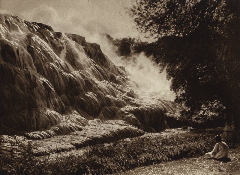 Hammam Meskoutin, Gorące Źródła (zdjęcie czarno-białe) autorstwa European Photographer