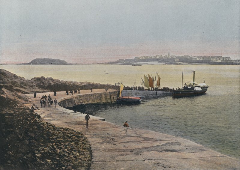 Zatoka Saint-Malo widziana z Dinard (kolorowe zdjęcie) autorstwa European Photographer