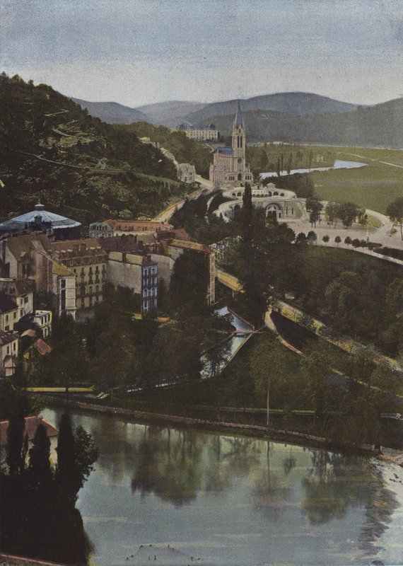 Lourdes, widok z zamku autorstwa European Photographer