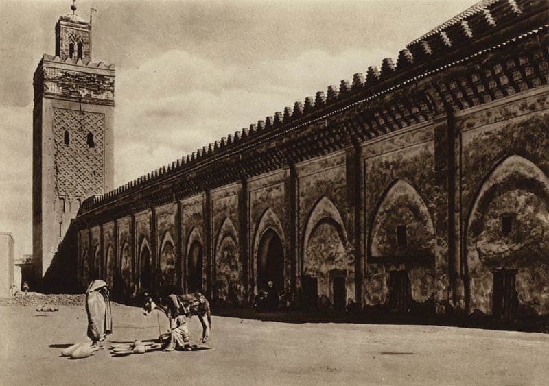 Marrakesz, meczet Kasbah (zdjęcie czarno-białe) autorstwa European Photographer
