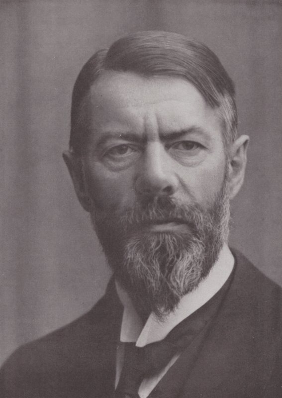 Max Weber, niemiecki historyk i ekonomista (zdjęcie czarno-białe) autorstwa European Photographer